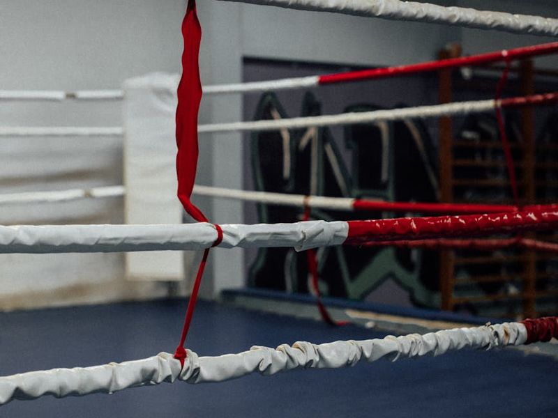 Detailed view of gym equipment and training space